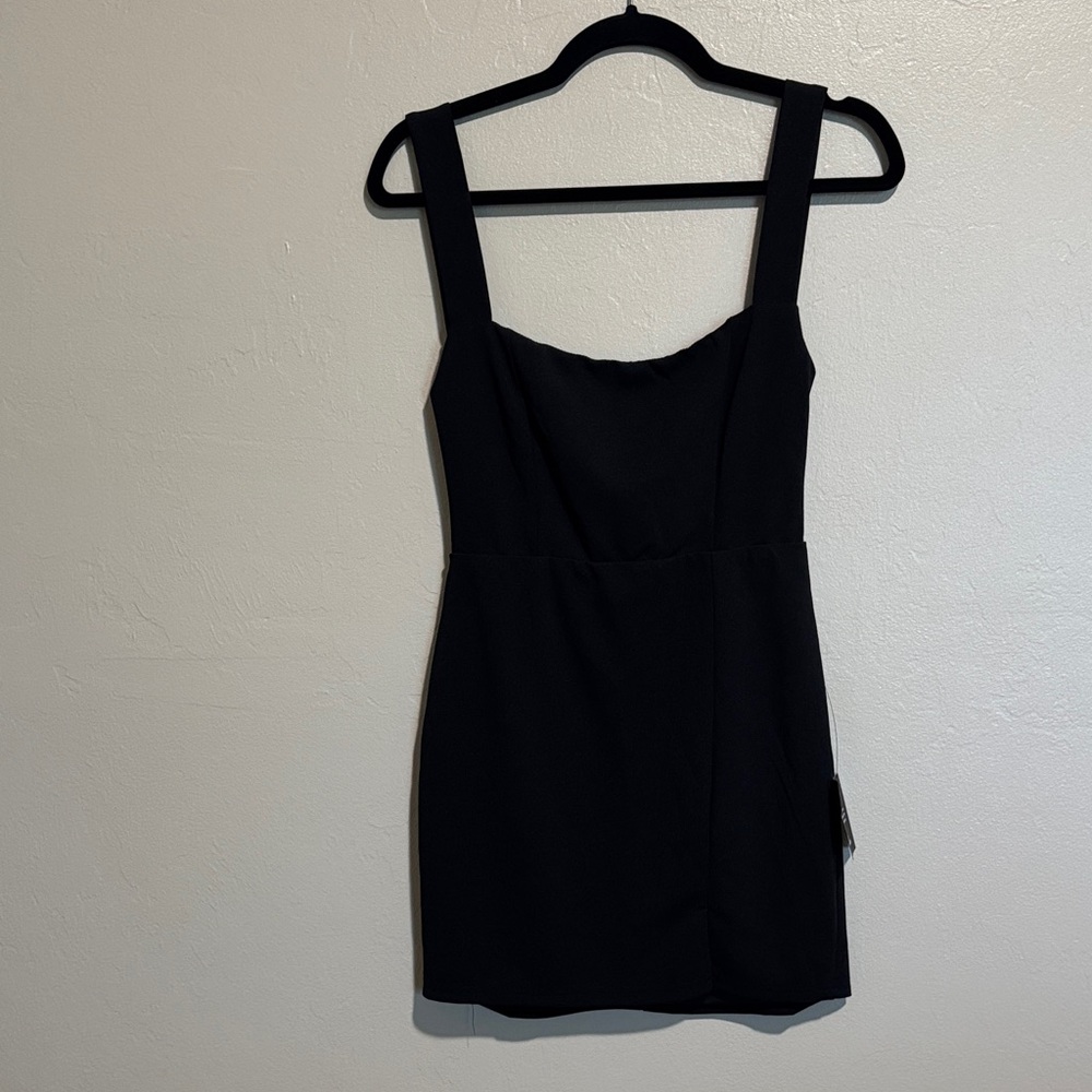 Lulus Classic Black Square Neck Mini Dress